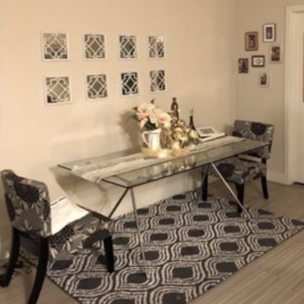 Glass top Living Spaces Dining Room Table $150